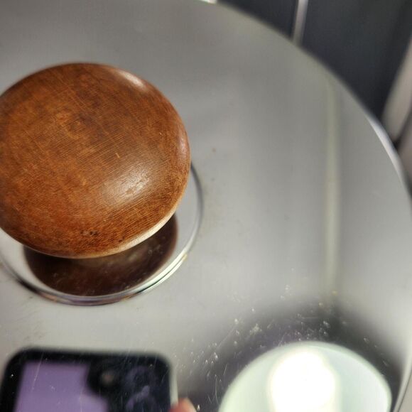 Atapco Chrome Wood Ice Bucket Vintage MCM w Lid Plastic Liner Tongs VTG Barware - Picture 10 of 13